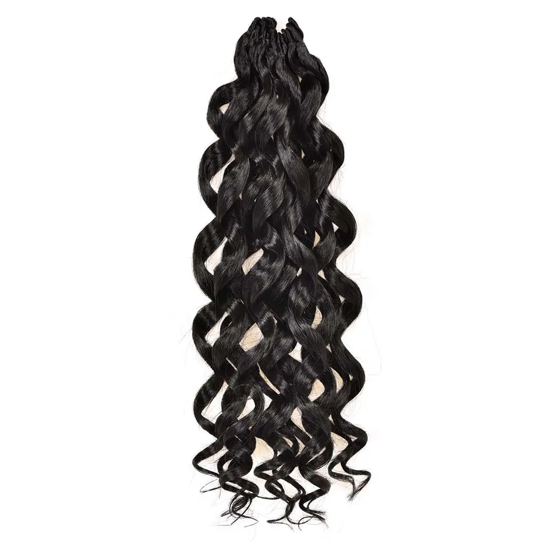 1 Pack GOGO CURL | Toyotress® Freetress Beach Curl Crochet Hair Gogo Curl Jamaican Bounce Wavy Curly Pre-Looped Synthetic Hair Extensions Toyotress